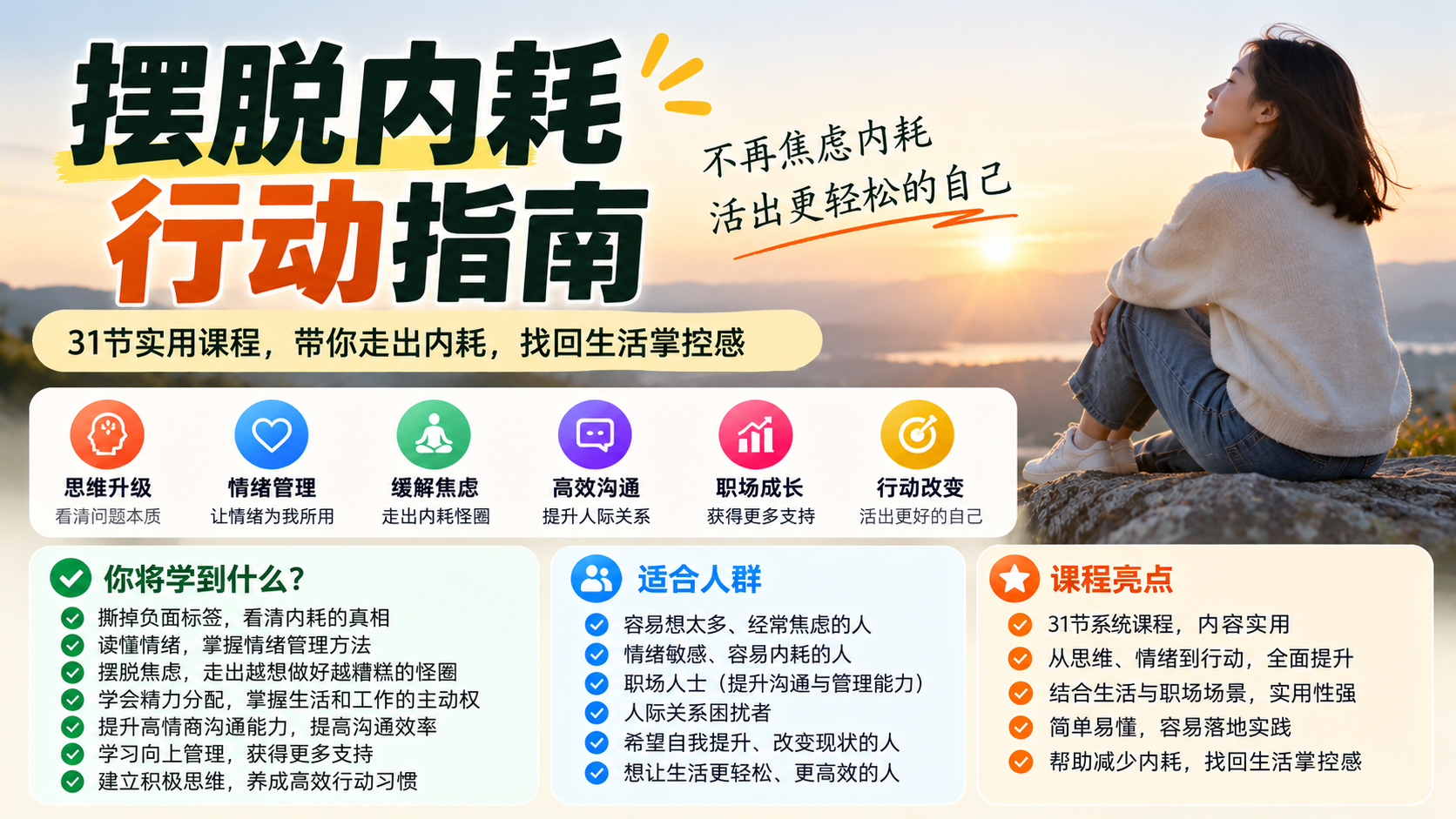 (12)摆脱精神内耗行动指南：31节实用课程，学会情绪管理与高效沟通