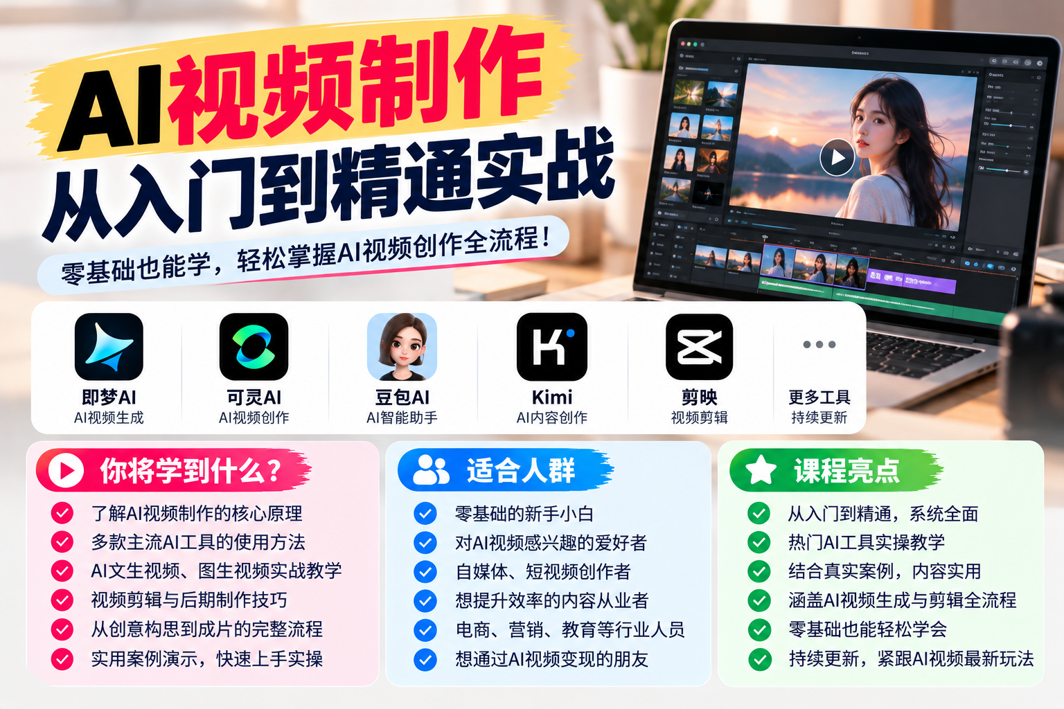 (22)AI视频制作全攻略：从零基础到精通，掌握AI视频创作全流程