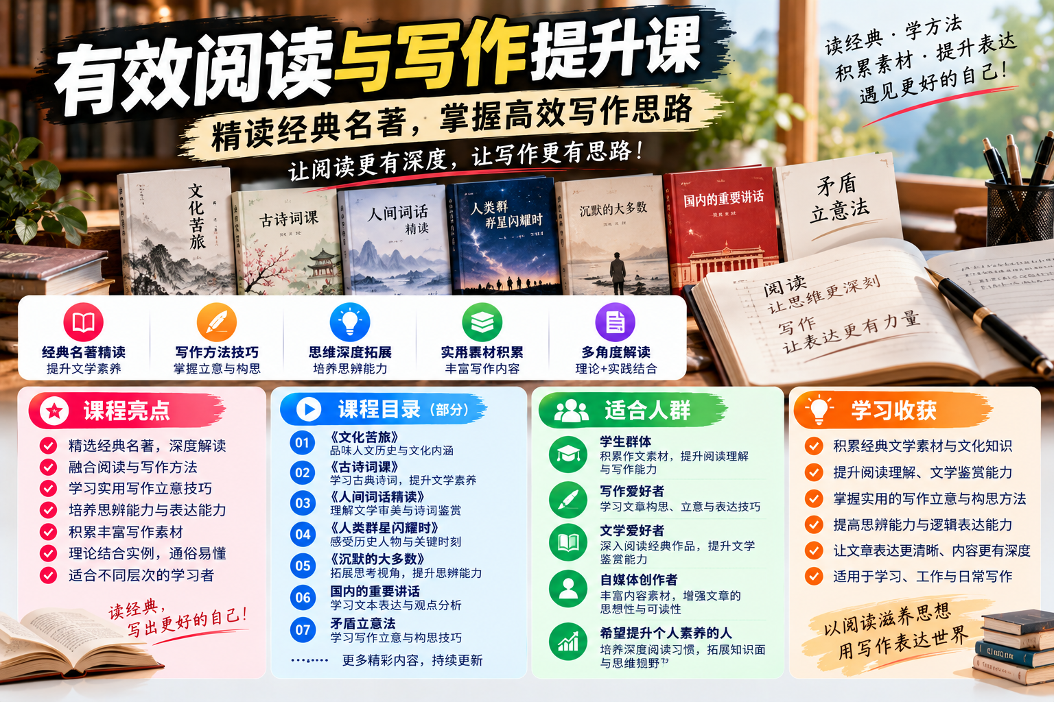 (31)有效阅读与写作提升课：精读经典名著，掌握高效写作思路